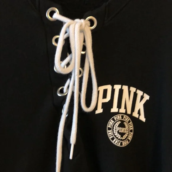 PINK Victoria’s Secret Varsity Crew Pullover Top Sweatshirt SZ M - Picture 2 of 6